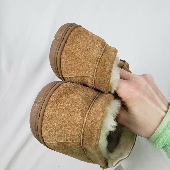 Lands End Mens Suede Leather Moccasin Slippers NWT - Picture 6 of 12